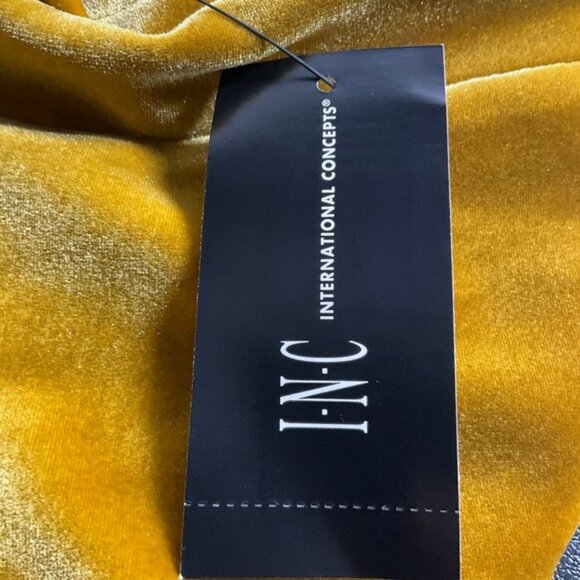 INC International Concepts Gold Velvet Blazer Women Sz XL Cocktail Party Glam - Picture 4 of 11